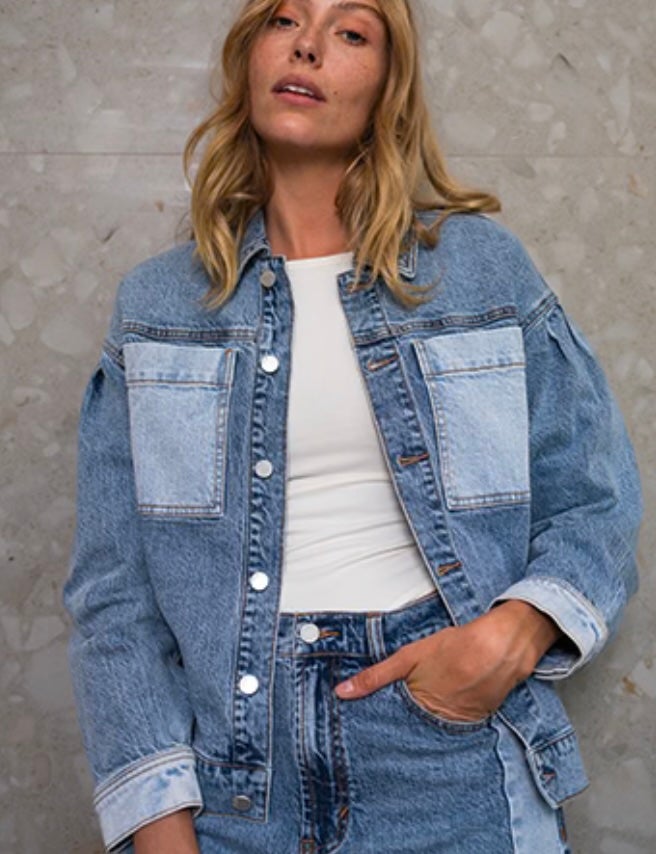 【U LAN】Vintage washed balloon collar denim jacket Amazon.com: uhbkezy Denim Jean Jacket for Women Trendy Denim