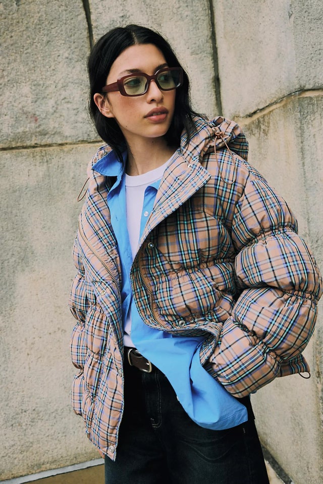 eLLa ⚫︎big collar gilet (mix)⚫︎ bundle up | deer hazel